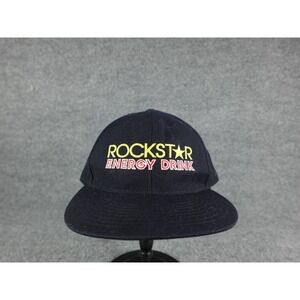 Rockstar Energy Drink Black Snapback Hat‎ Embroidered Logo Adjustable